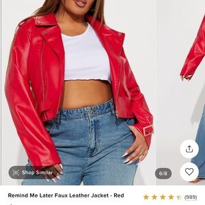 FLASH SALE red leather jacket